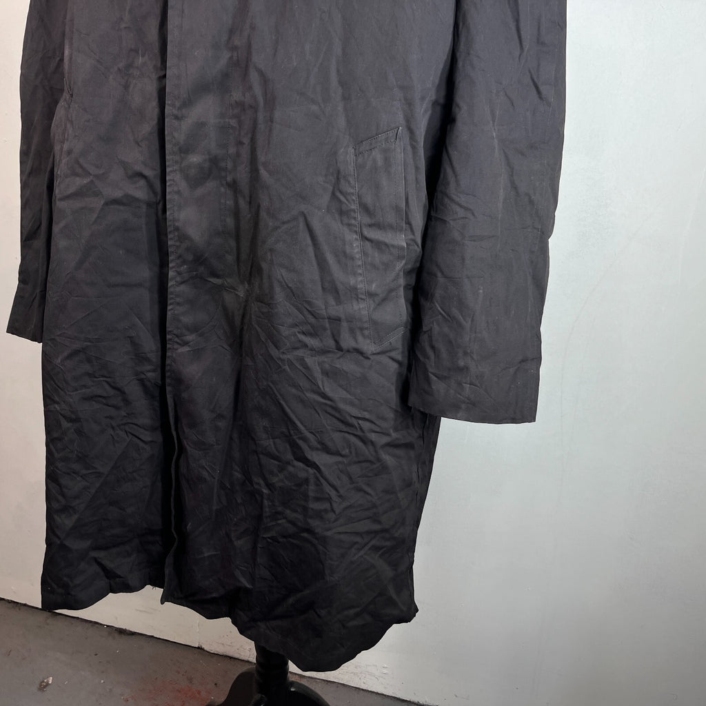 Genuine US Navy Black Trench Coat with Removable Liner size 44R Formal Military
