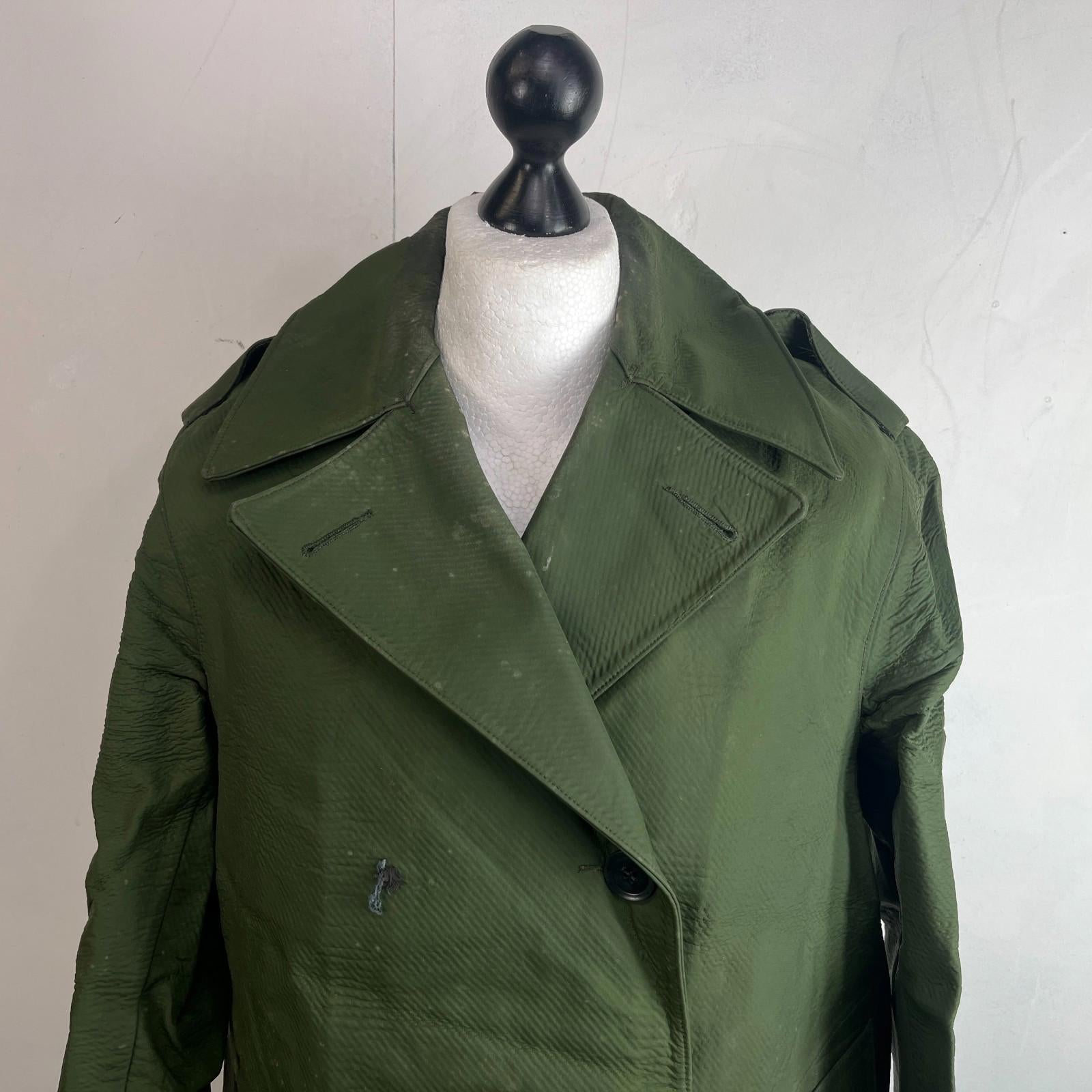 Royal Canadian Police RCMP Mackintosh Trench Coat Dark Green 80s size 5