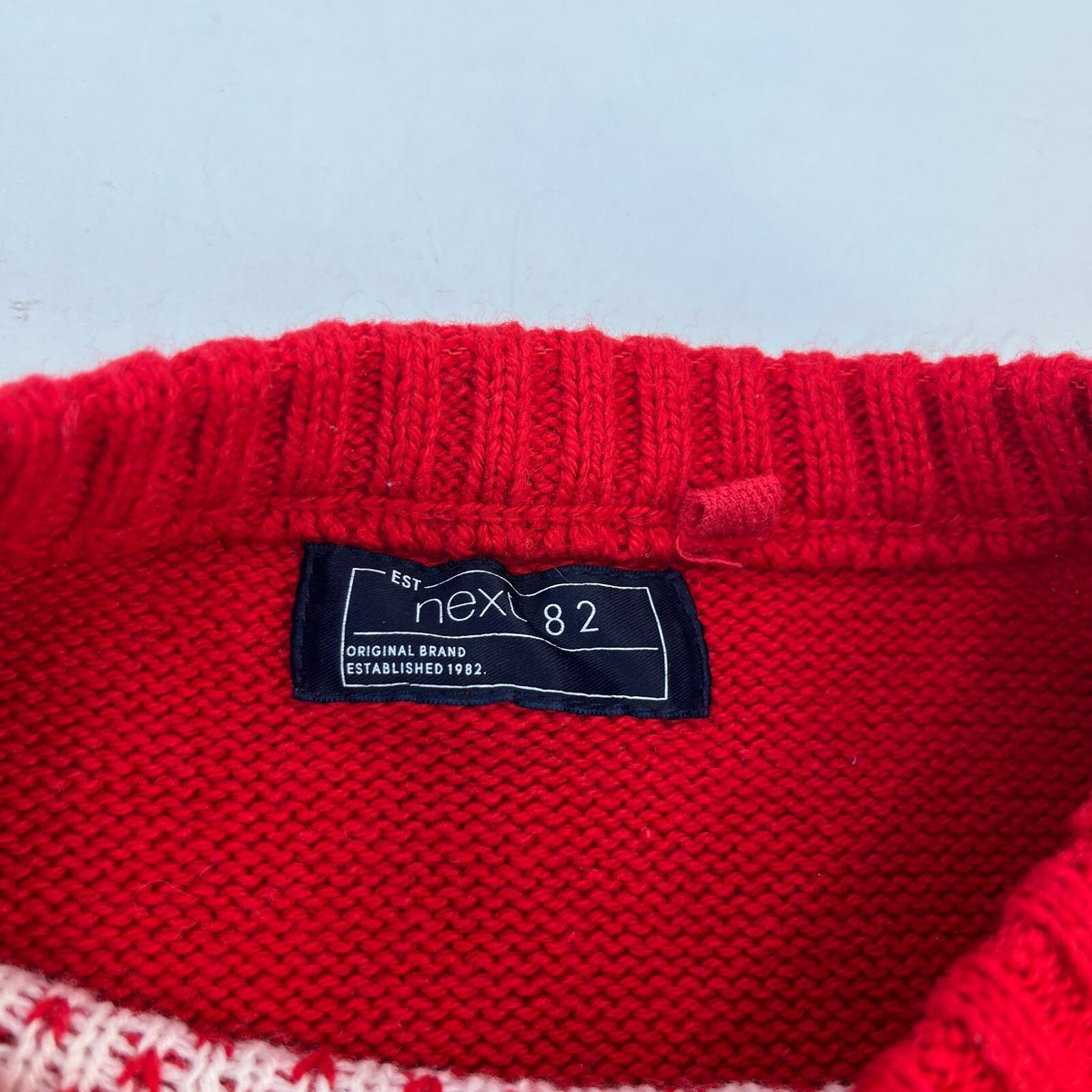 Next Kids Rudolph Christmas Fair Isle Knit Jumper Red Kids size 10 years