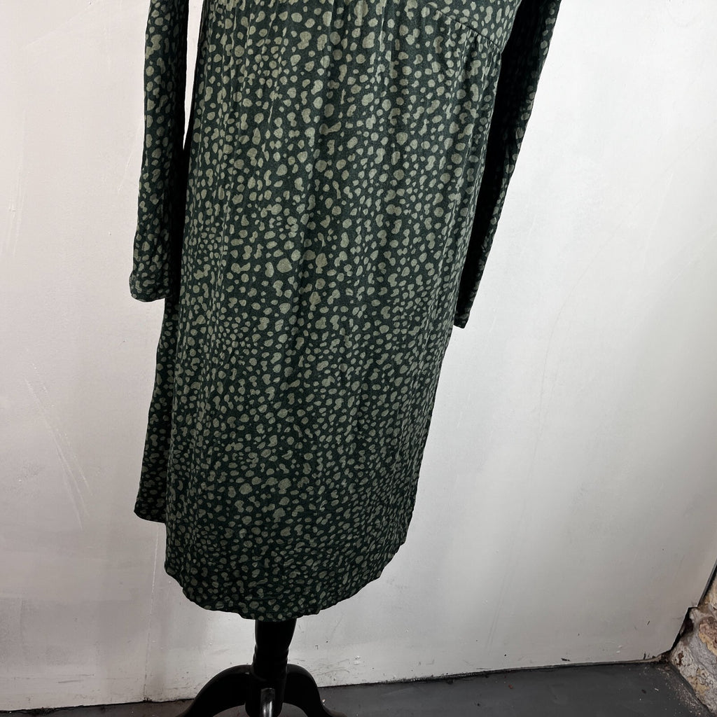 Joules Annalise Skater Dress UK size 18 Dark Green Jersey Fit & Flare Comfy