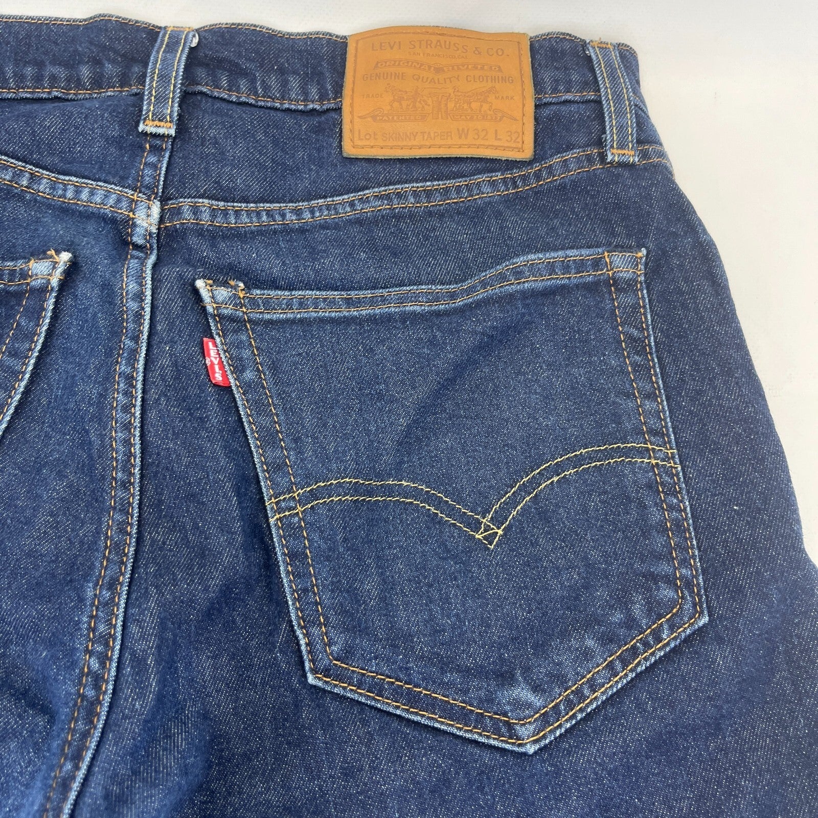 Levi's Skinny Taper Premium Big E Women's Jeans W32" L32" Mid Blue Denim