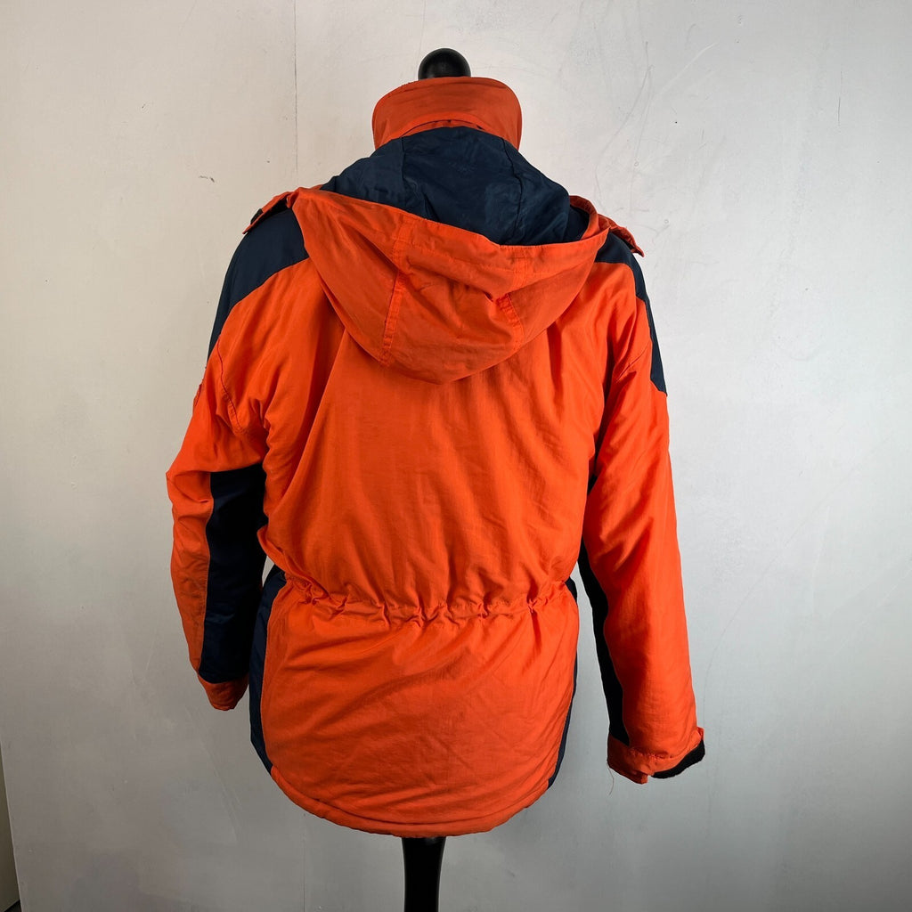 Vintage No Where Recco Ski Coat Jacket Orange/Blue Women's US 15/16 UK 18/20