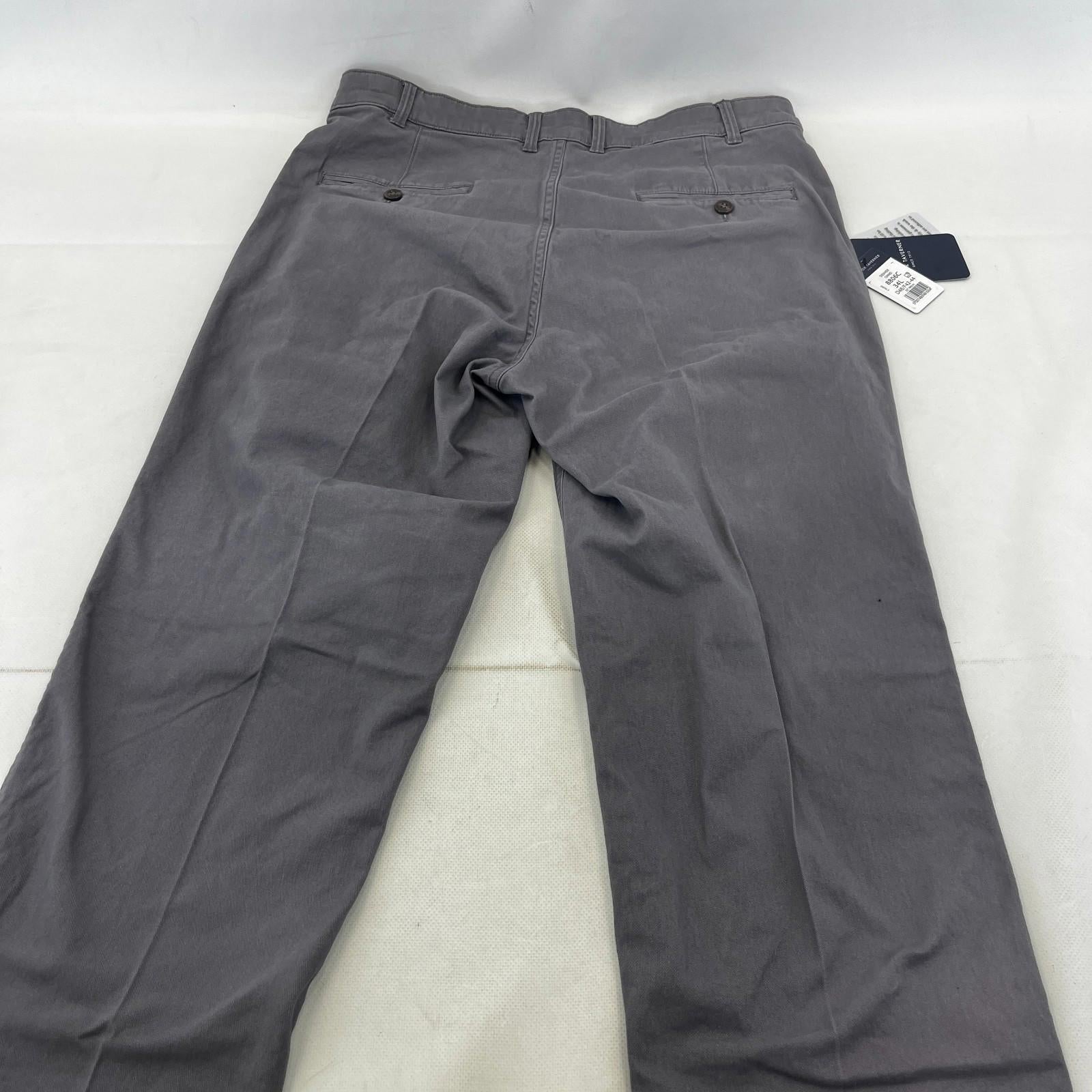 Brook Taverner Denver Chino Trousers in Grey Size 34L Cotton Stretch BNWT