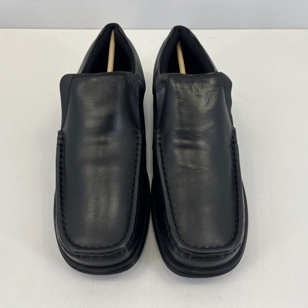 Pretty Green Waltham Slip On Shoes Moccasin Loafers Mens Black Leather UK 11 New