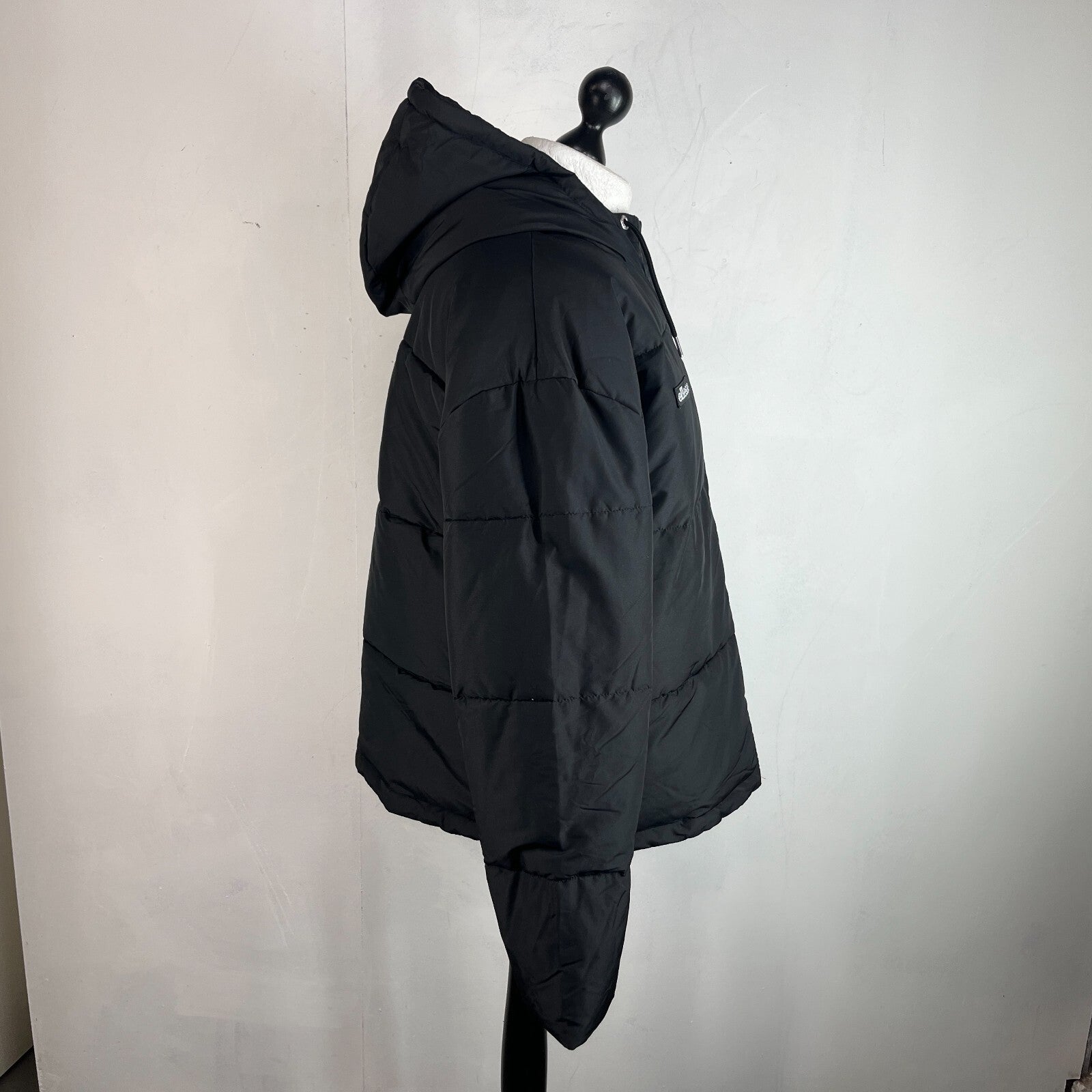 Ellesse Womens Hooded Quilted Padded Puffer Jacket in Black UK 16 - Near Mint