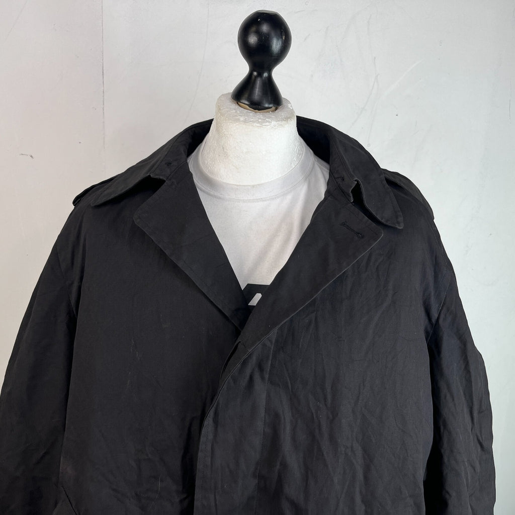 Genuine US Navy Black Trench Coat with Removable Liner size 44R Formal Military