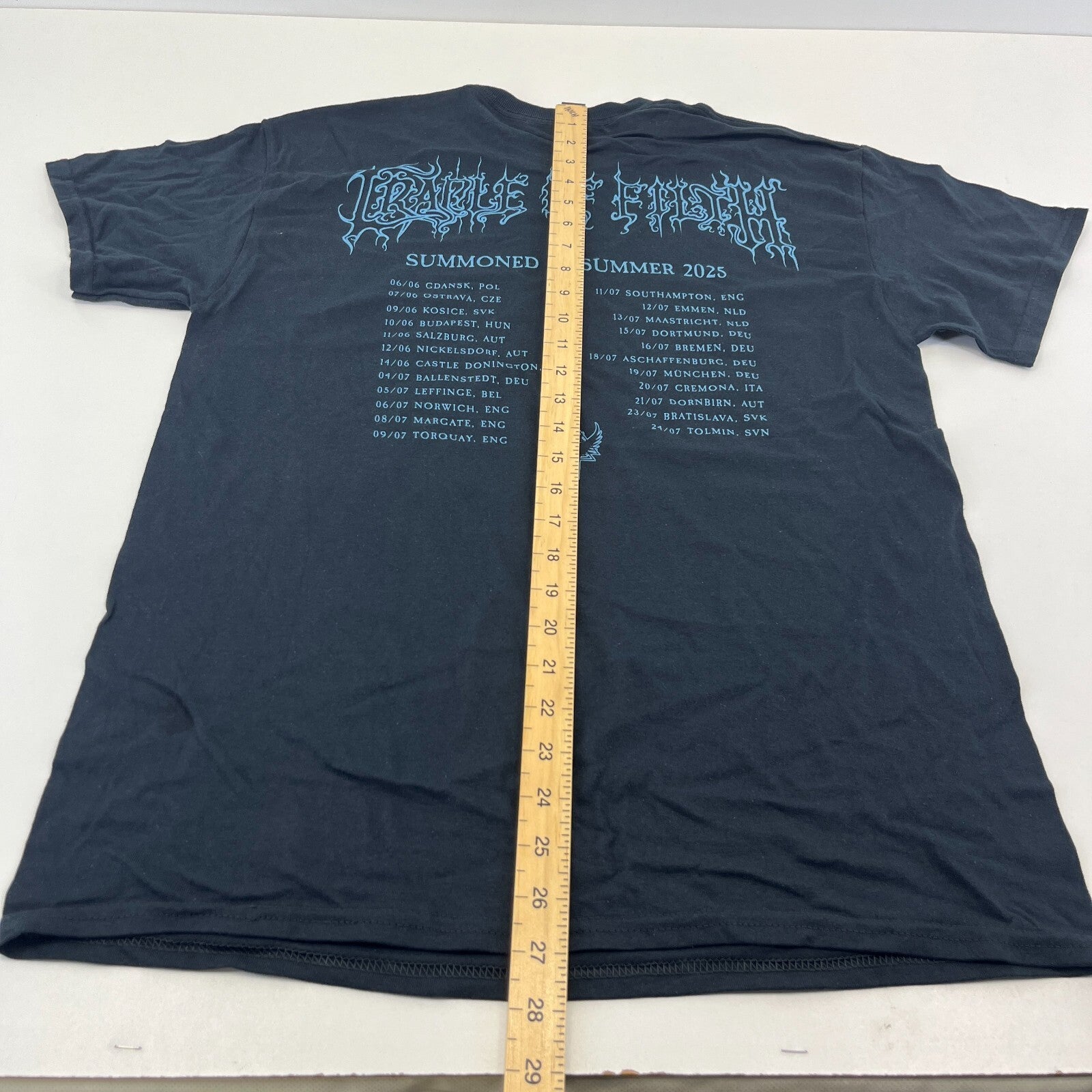 Cradle of Filth Summoned in Summer 2025 Tour T Shirt size Medium - NWOT