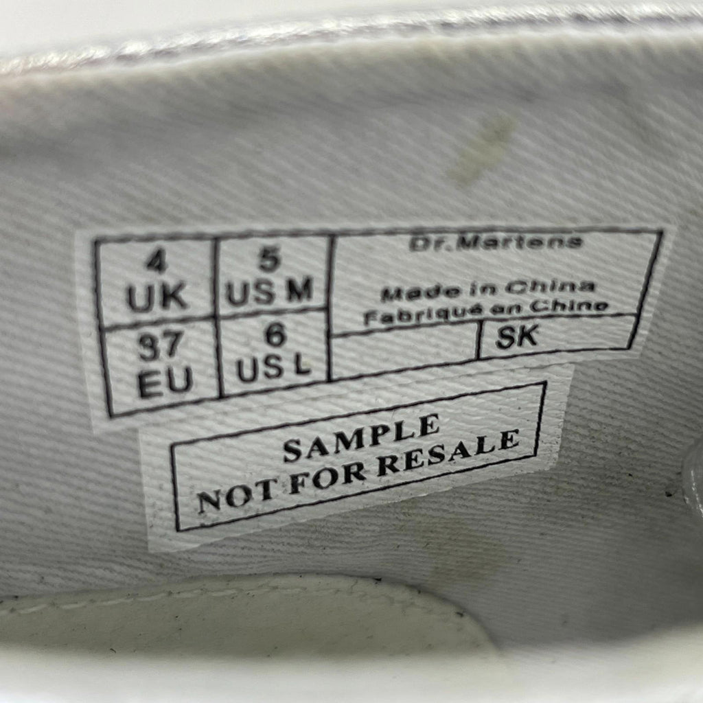 Dr Martens Jemima Silver & White Leather Kiltie Chukka Boots Shoes Womens UK 4