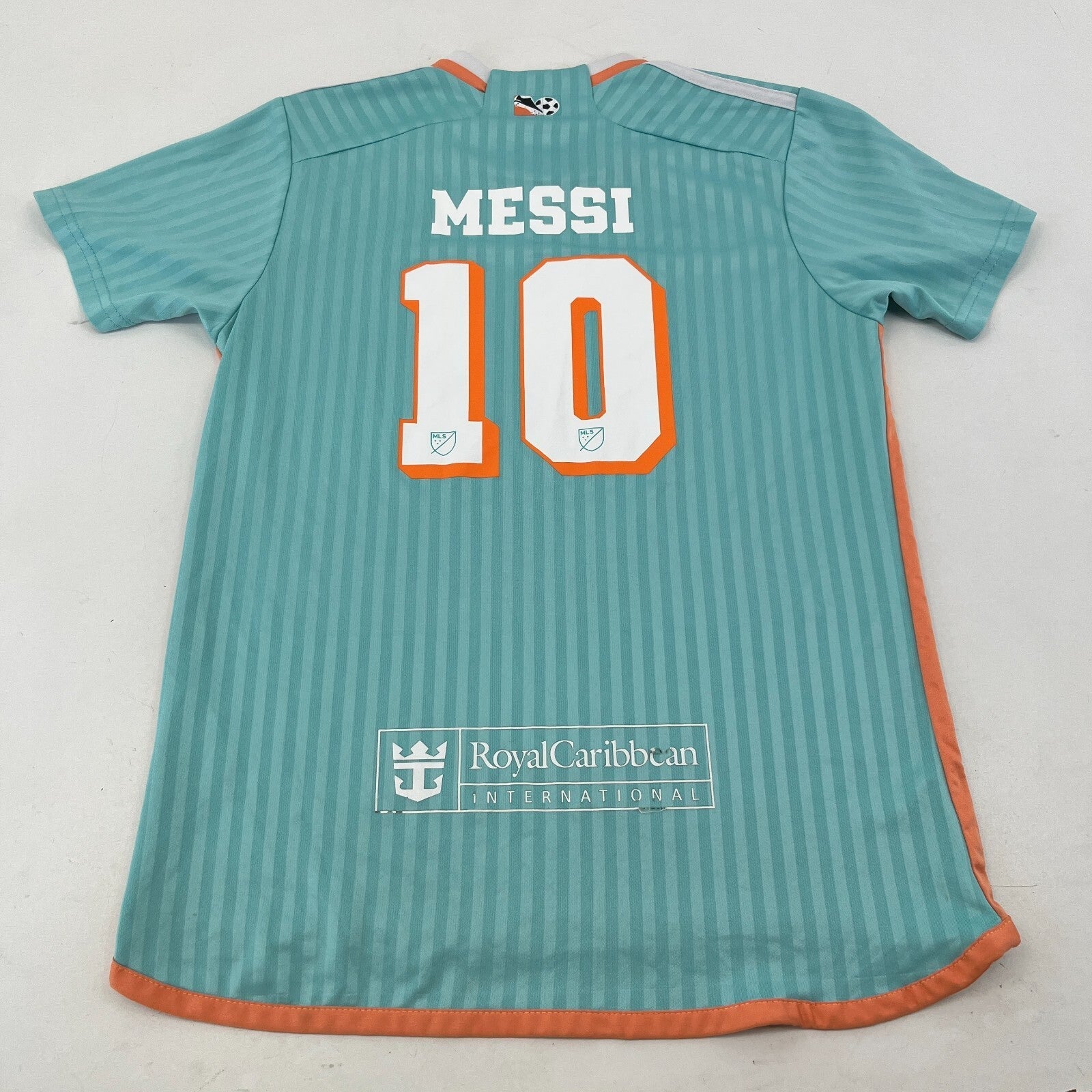 Inter Miami 2024/25 Kids Third Kit Football Shirt Messi 10 Turquoise 12-13 Years