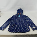 Joules Coast Polka Print Waterproof Jacket Breathable Blue Raincoat UK size 8
