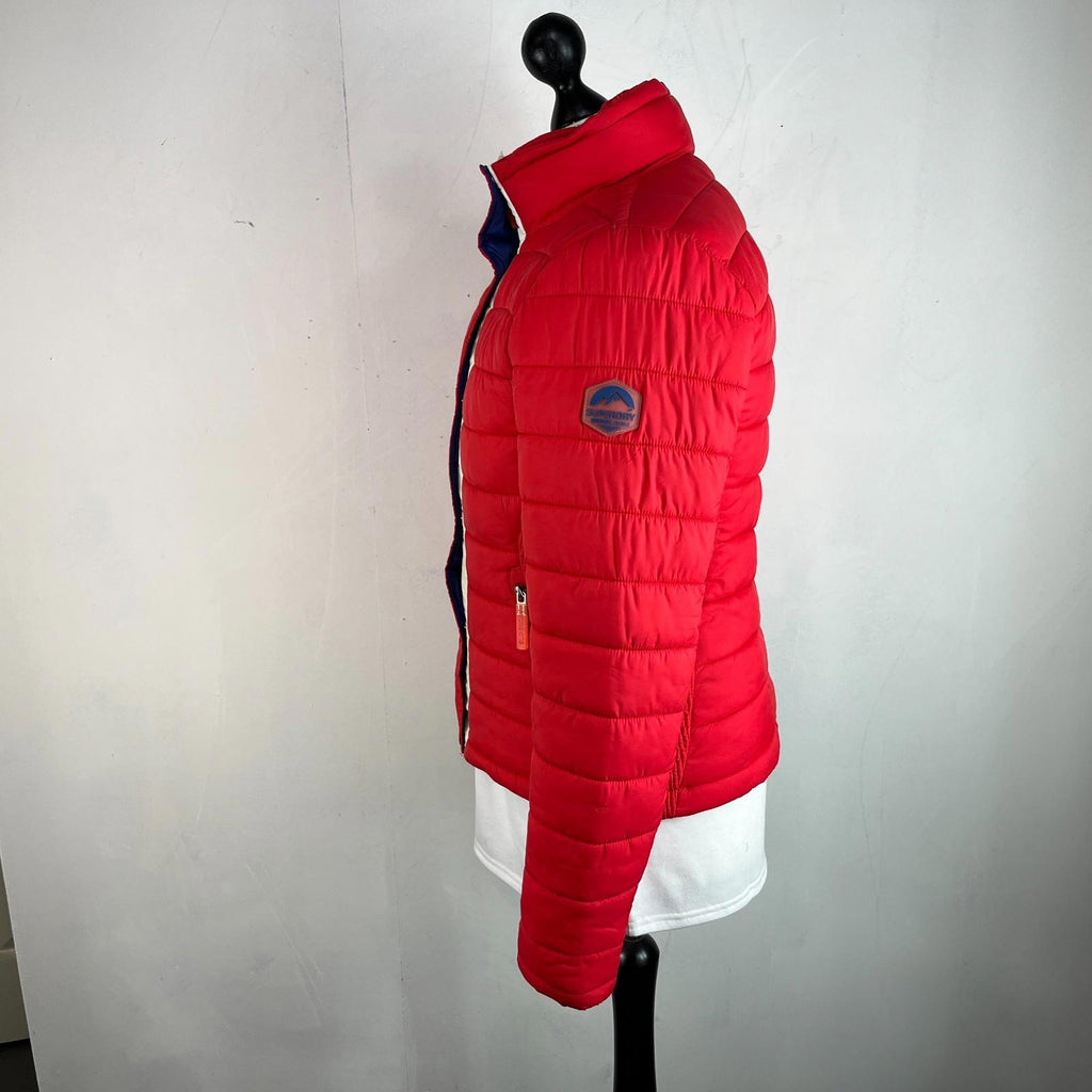 Superdry Original Fuji Jacket Coat Women’s size 14 Quilted Red Warm Ladies