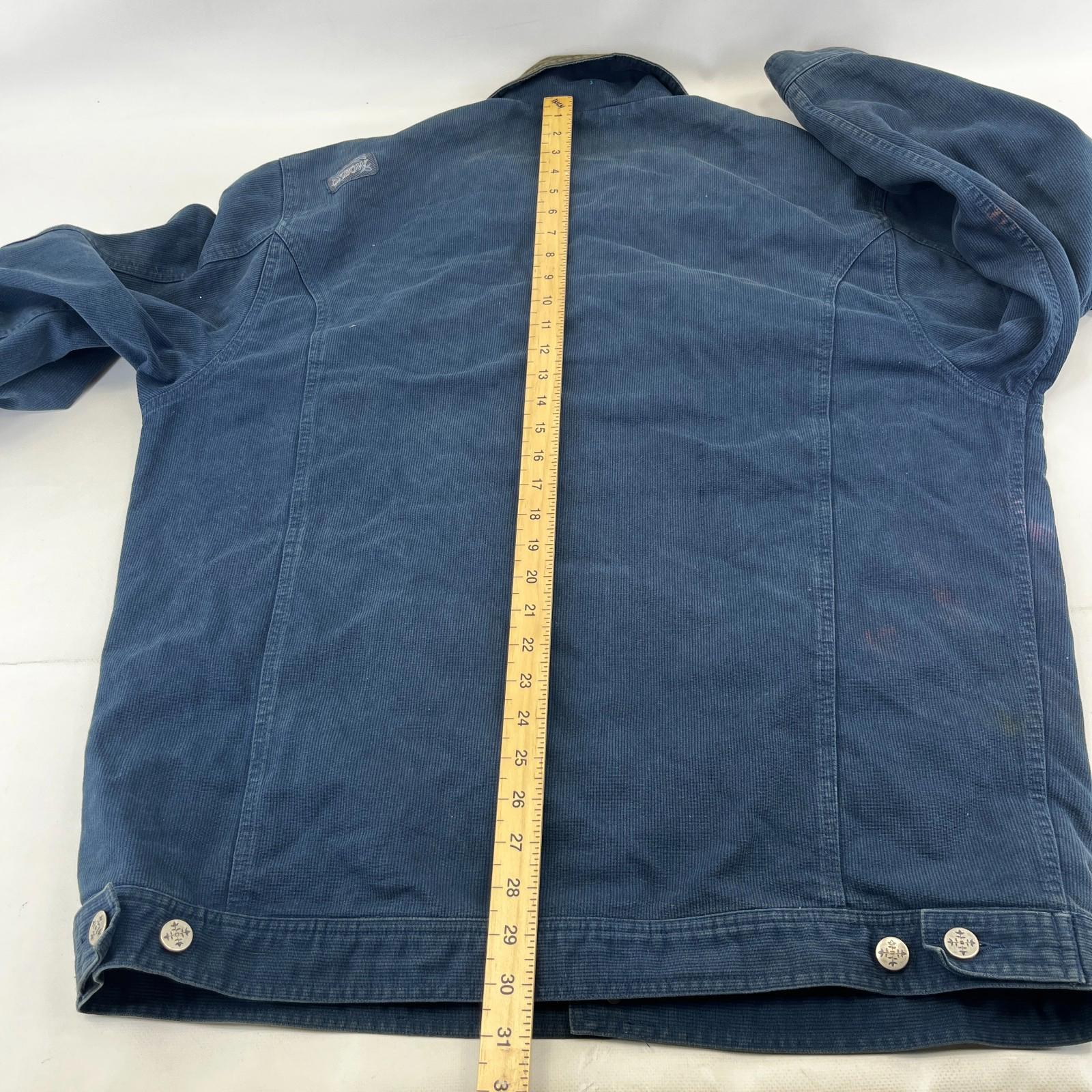 Oxbow Corduroy Trucker Chore Jacket US size L Blue Long Sleeve 100% Cotton