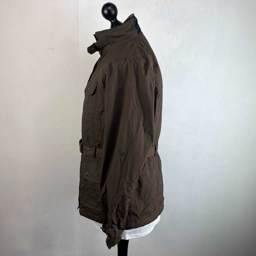 Rydale Women's Quilted Country Wear Jacket with Belt size Large Dark Brown