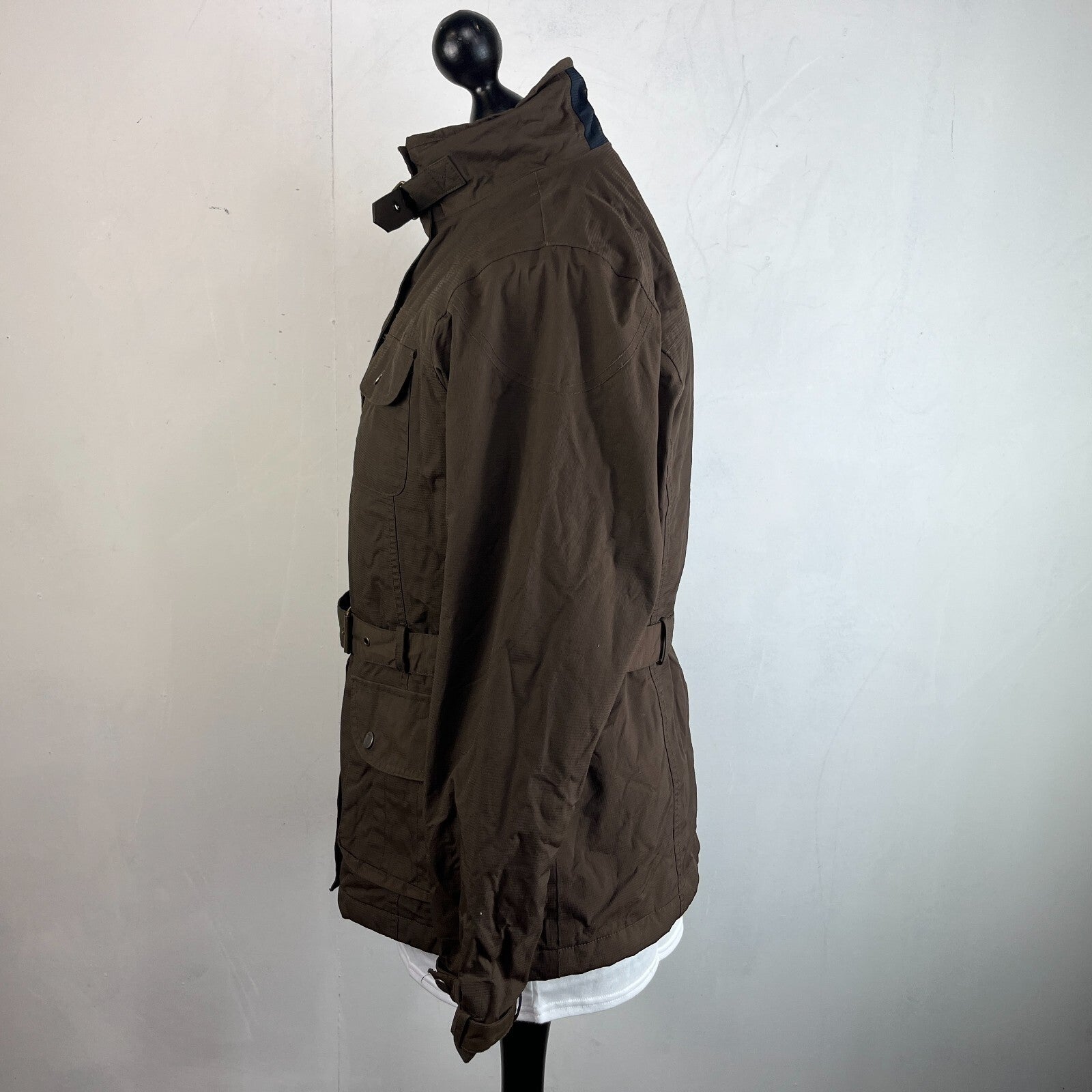 Rydale Women's Quilted Country Wear Jacket with Belt size Large Dark Brown