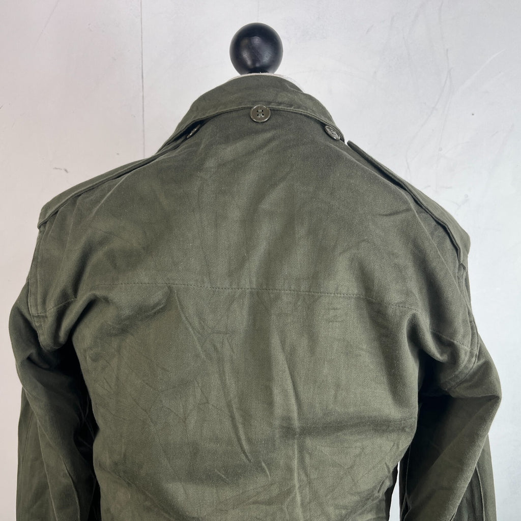 Vintage 1983 Socovet French Army Jacket Fatigue Smock Olive Green size 92C (M)