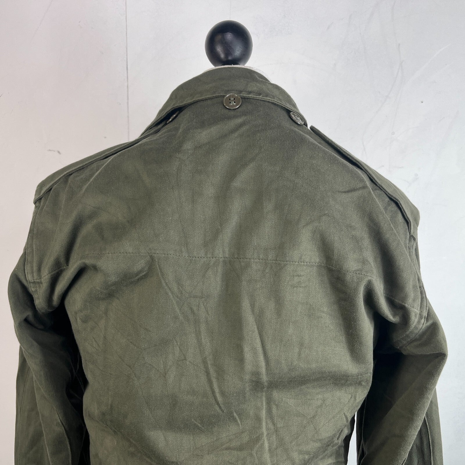 Vintage 1983 Socovet French Army Jacket Fatigue Smock Olive Green size 92C (M)