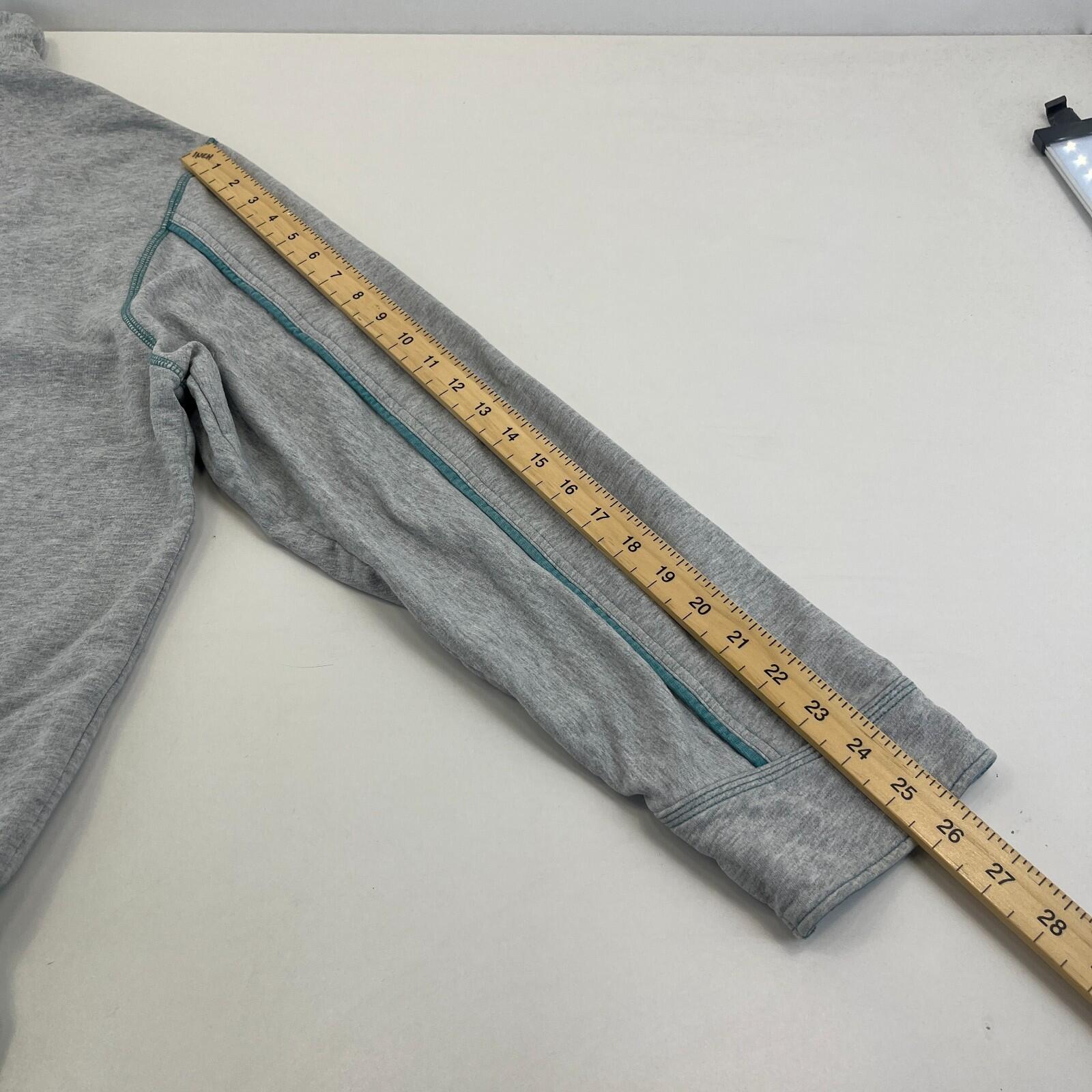 Fat Face Originals Men’s 1/4 Zip Fleece Pullover Grey & Teal size 2XL