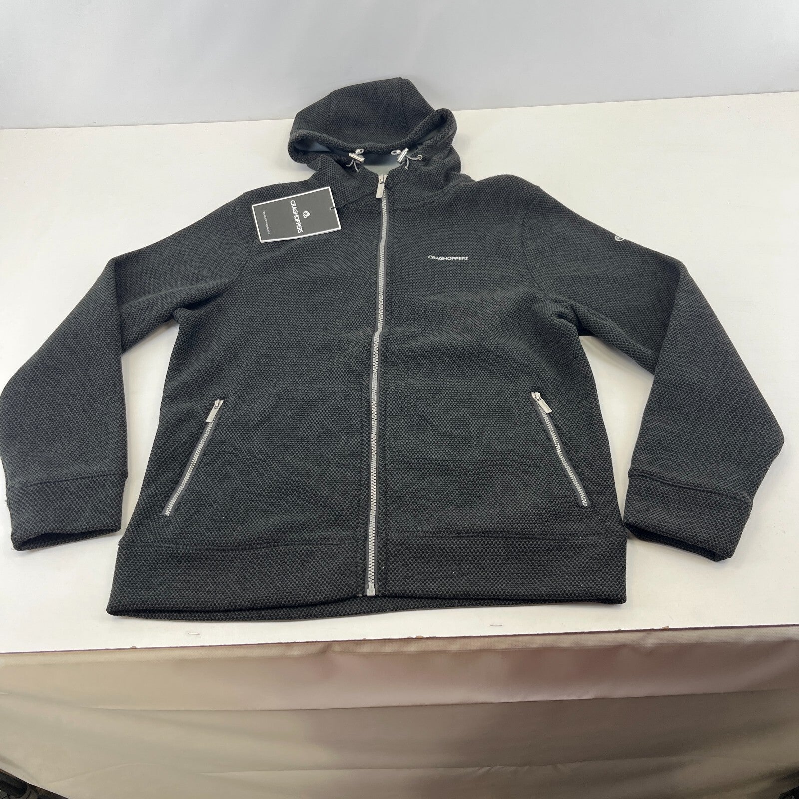 Craghoppers Roberto Men's Hooded Fleece Jacket Dark Grey size Small - New