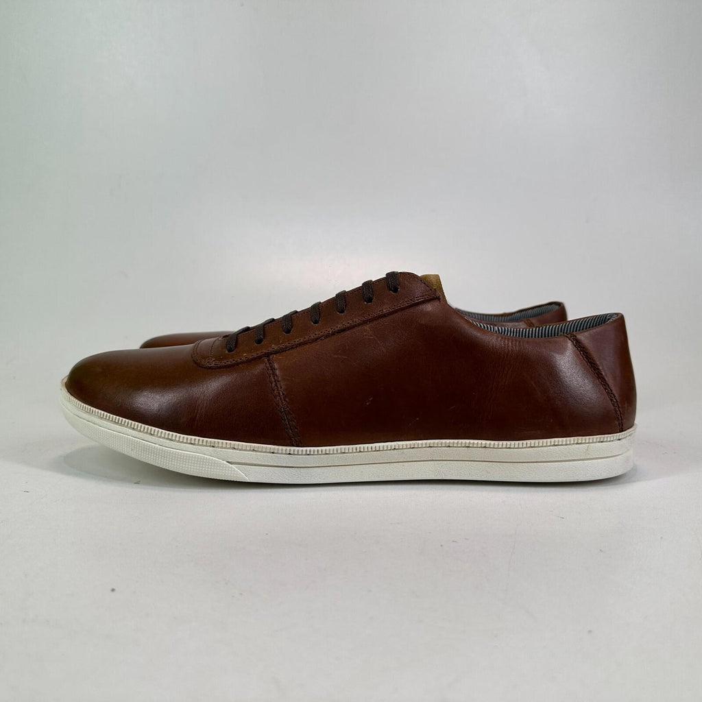 IKON Alton Tan Leather Casual Shoes with White Sole UK size 6 - NEW in Box
