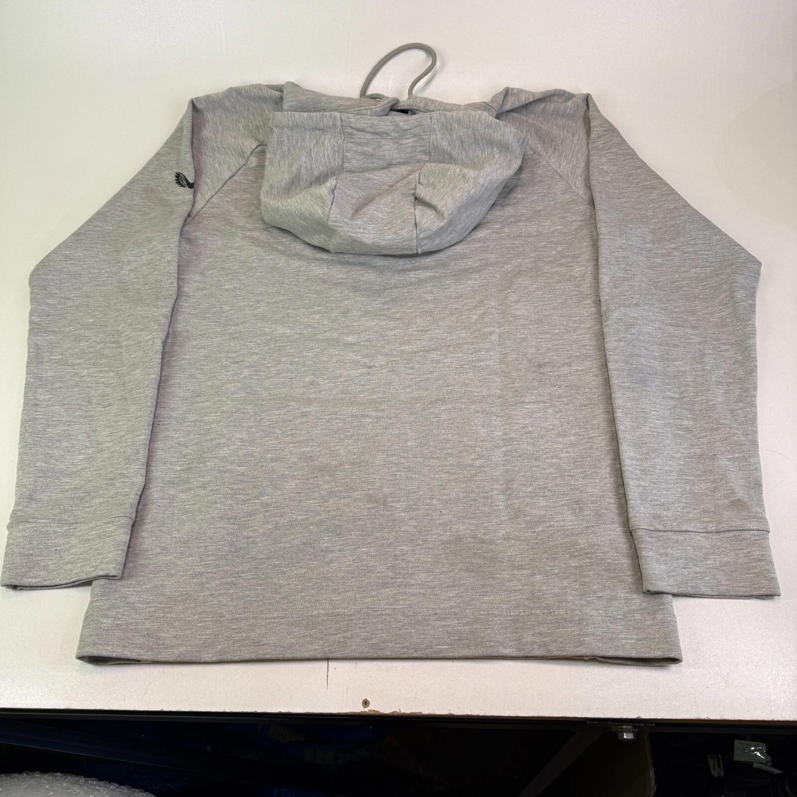 Castore Graphic Spellout Hoodie with Sleeve Logo Grey size Small - VGC