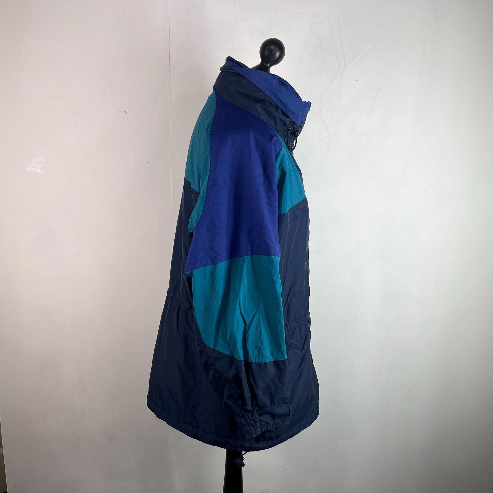 Columbia Parka Coat Womens US size L (UK 2XL) Oversized Waterproof Blue Jacket