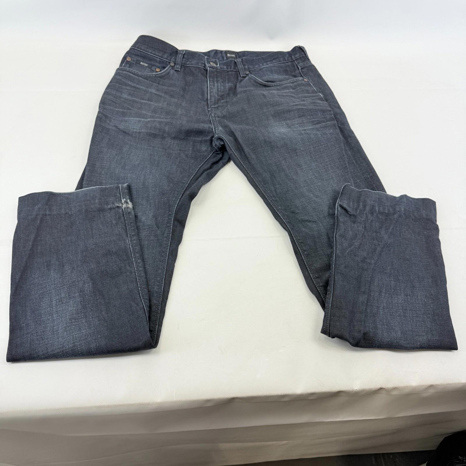 Hugo Boss Maine 1 Jeans W34" L32" Dark Blue Denim Zip Fly