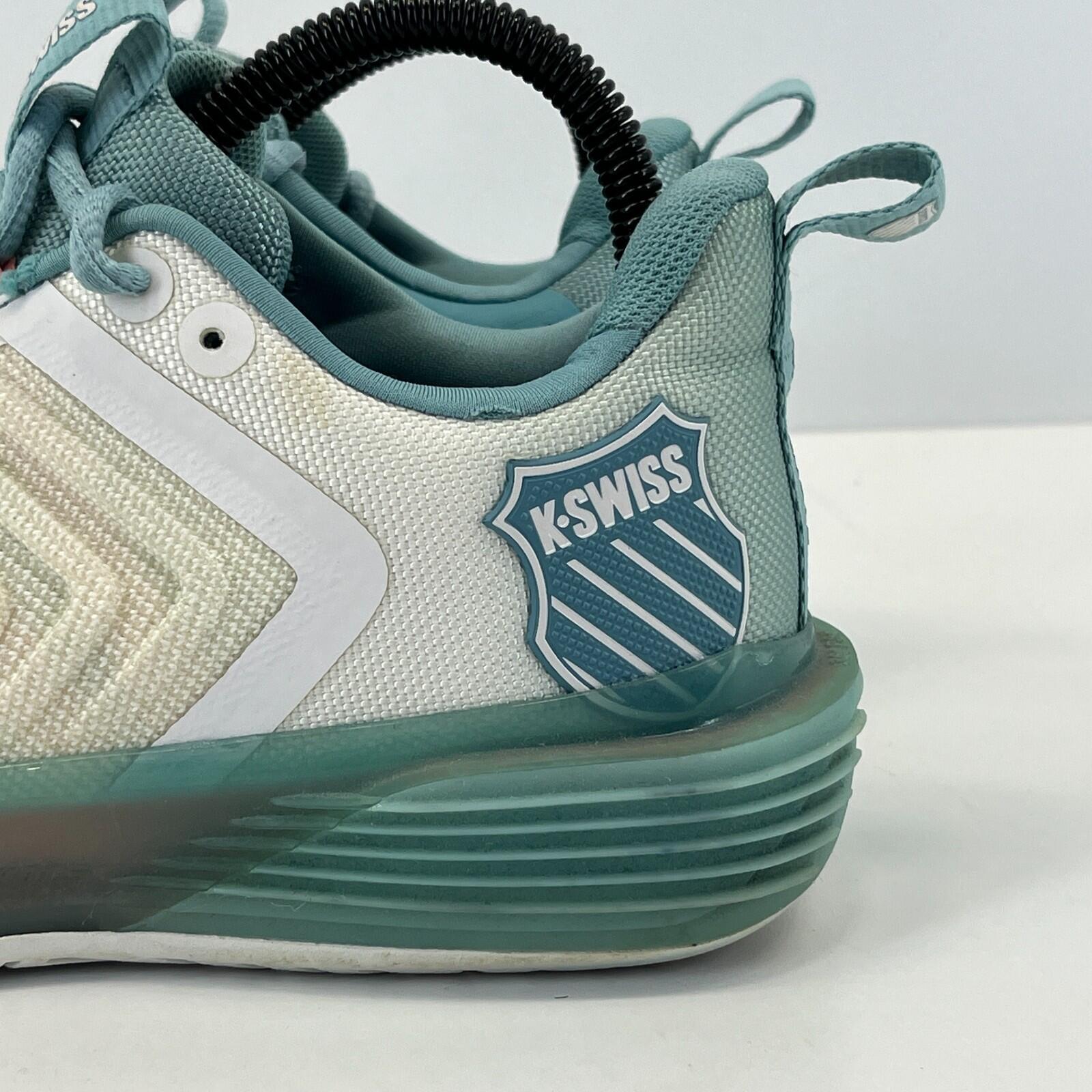 K-Swiss Ultrashot 3 Tennis Shoes in Turquoise & White - Women's size UK 5 EU 38