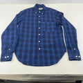 Barbour Men's Blue Check Flannel Shirt Button Up Long Sleeve - UK size M