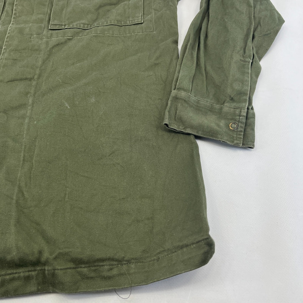 Vtg Dutch Army Combat Field Jacket size M Netherlands Issue Olive Green Fishing