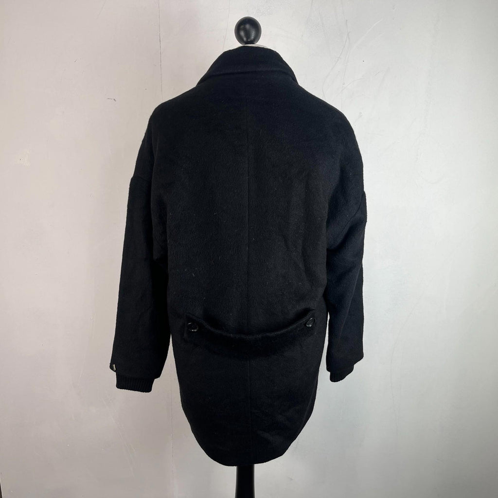 Tommy Hilfiger Women's Mohair Blend Coat Jacket size S Oversized Black
