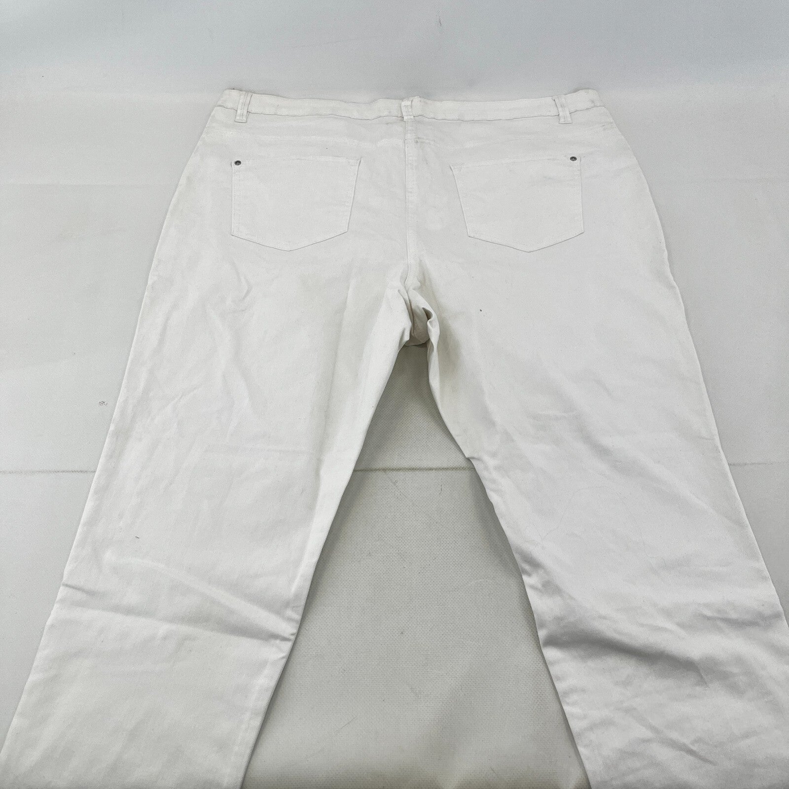 Nutmeg Skinny Tapered Jeans in White UK Women's size 22 - NWOT