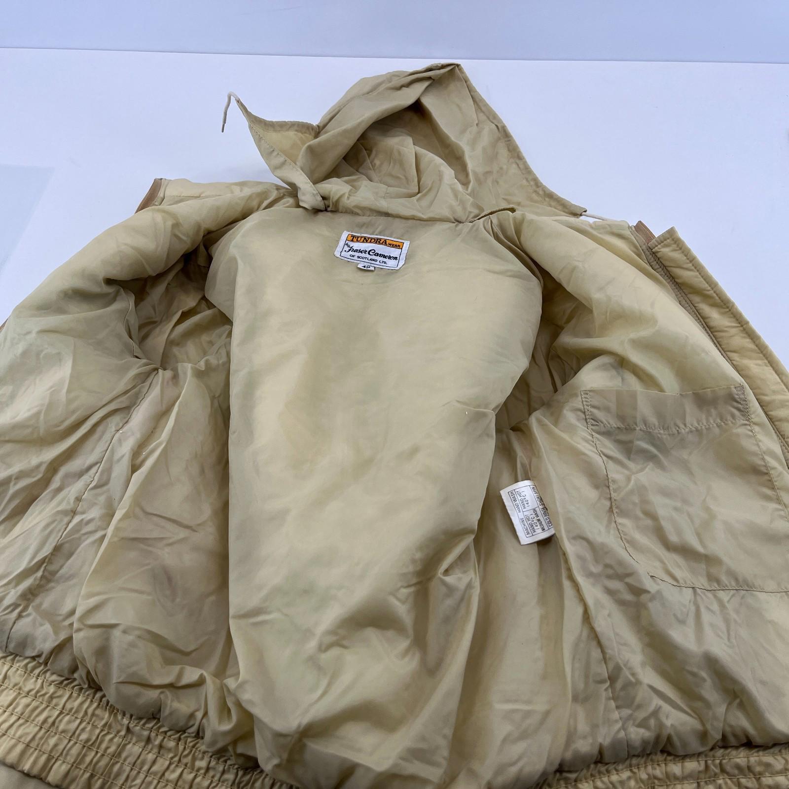 Vtg Tundra by Jasper Cameron Ski Jacket & Salopettes Set Beige size 42 Near Mint
