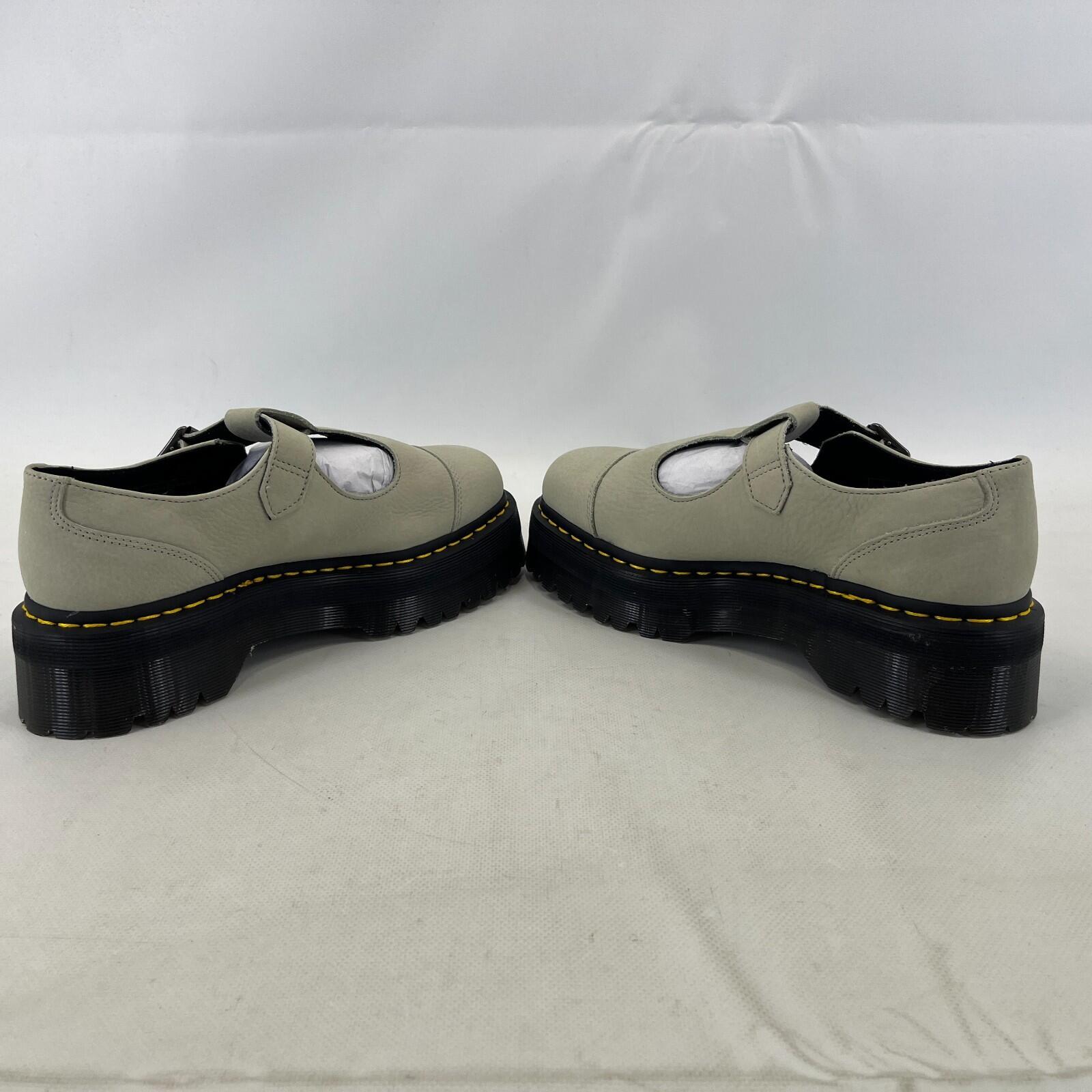 Dr. Martens Bethan Nubuck Leather Platform Mary Jane Shoes UK 8 EU42 Mint Green