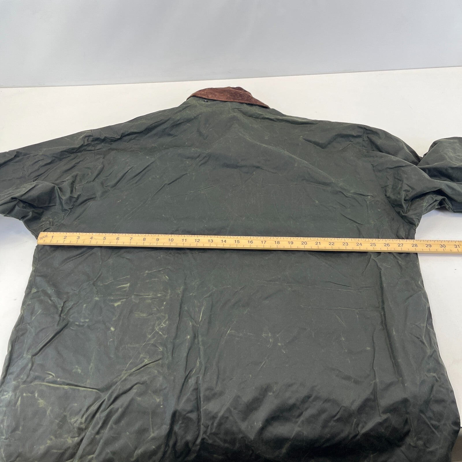 Mc Orvis Wax Jacket Mens size XL Green Waxed Coat Made in the UK