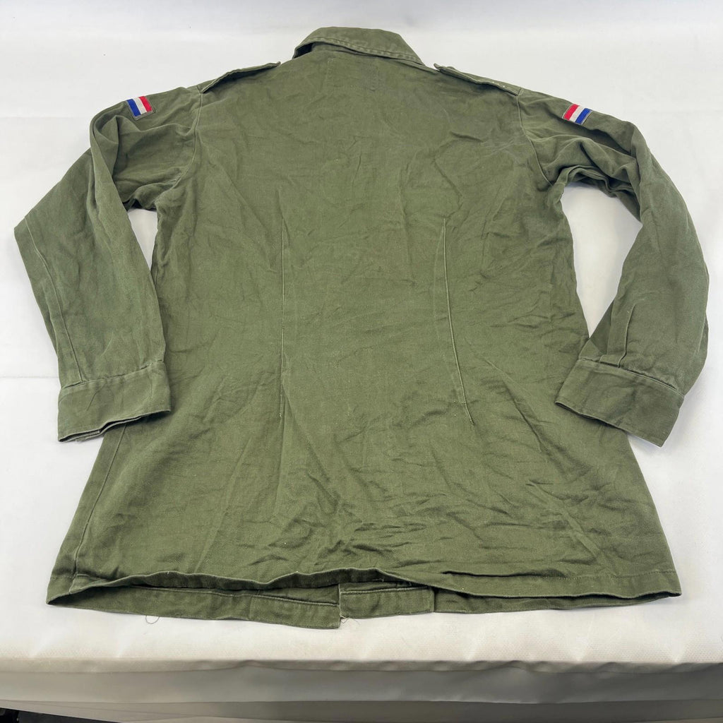 Vtg Dutch Army Combat Field Jacket size M Netherlands Issue Olive Green Fishing