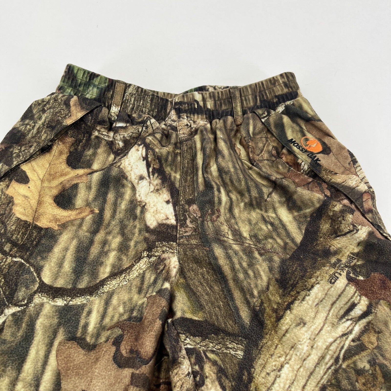 Mossy Oak Cargo Hunting Pants Youth size L (10/12) Real Tree Leaf Camo
