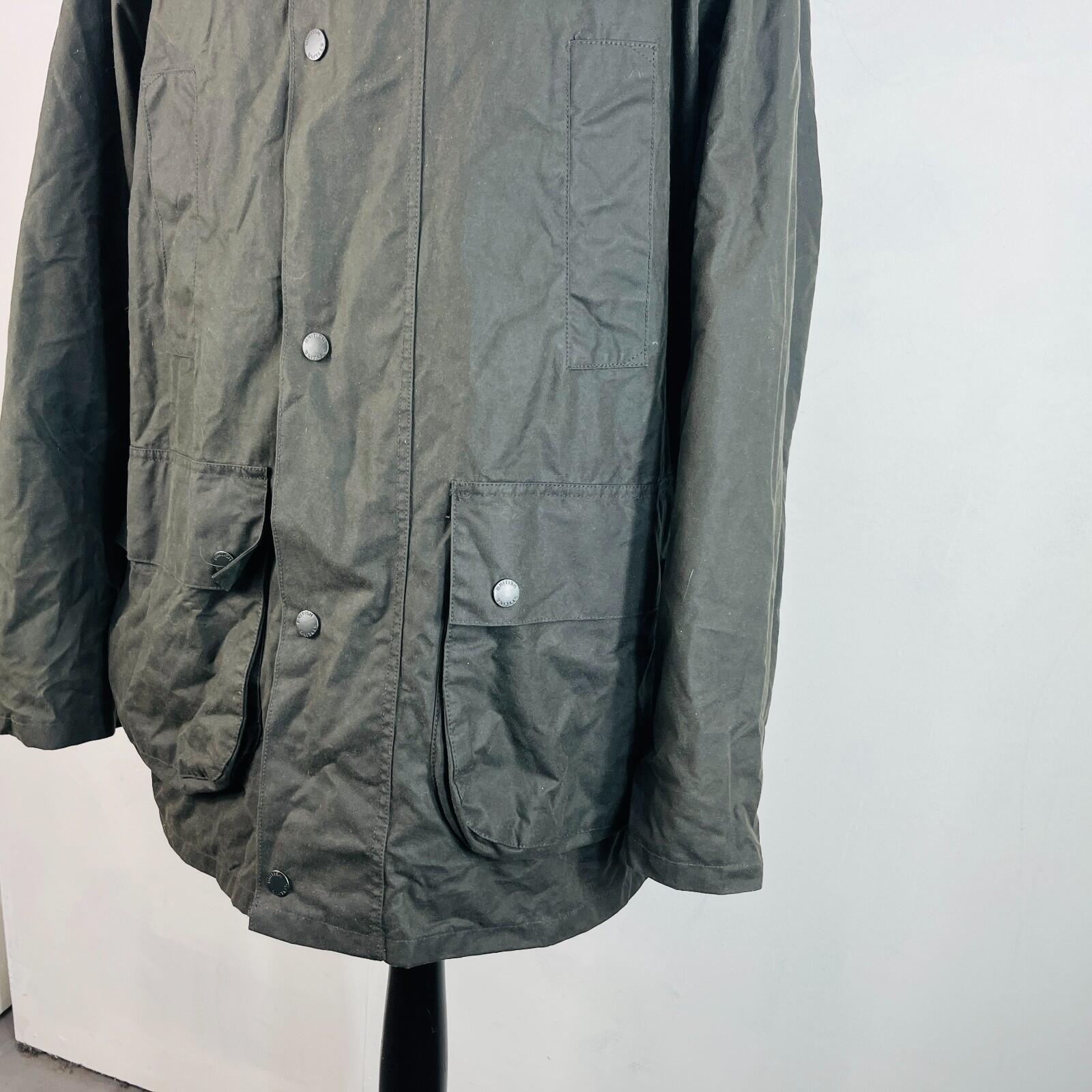 Crane Wax Jacket in Black Waxed Cotton size Large