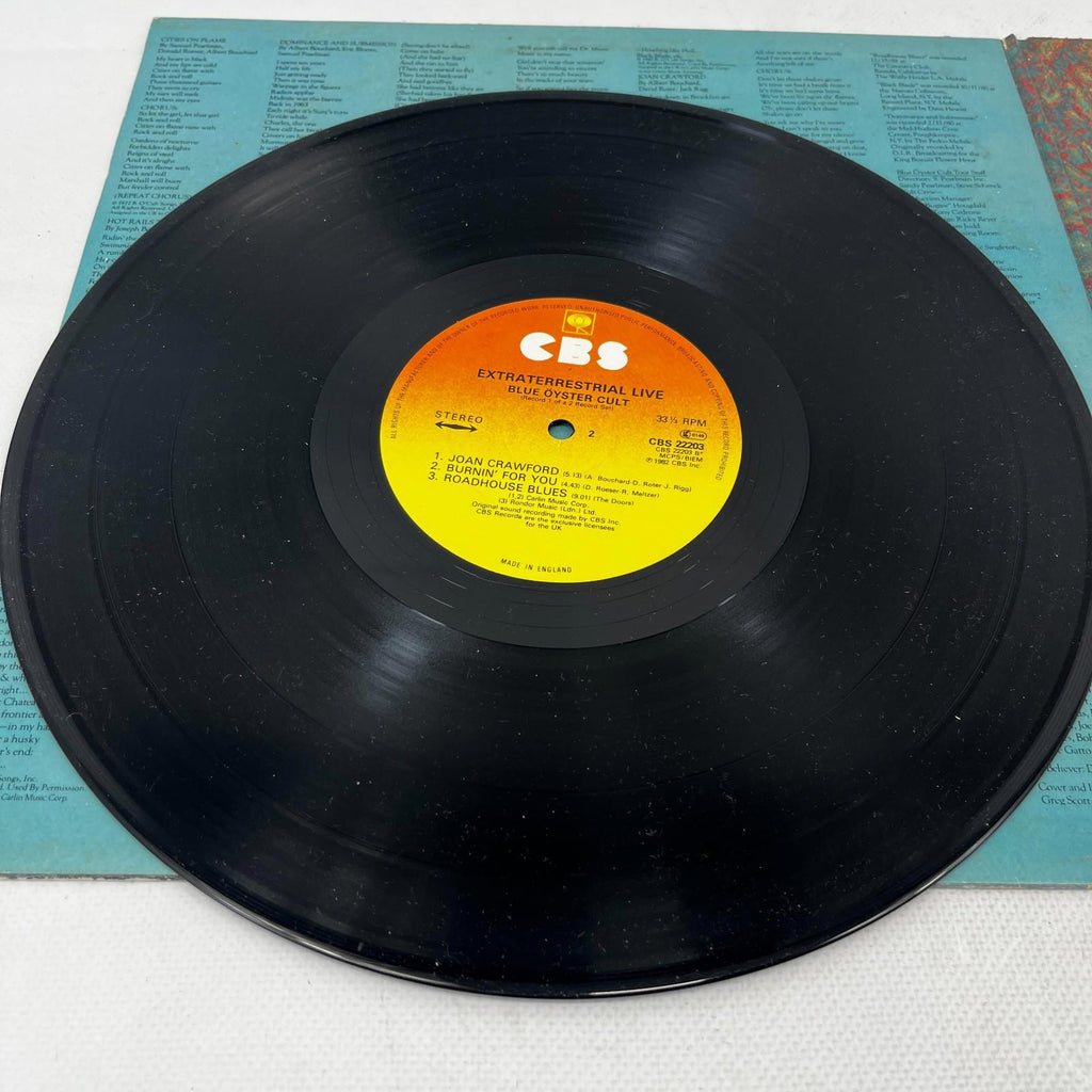 Blue Oyster Cult Extraterrestrial Live VG+/VG 2 x Vinyl Record Album CBS22203