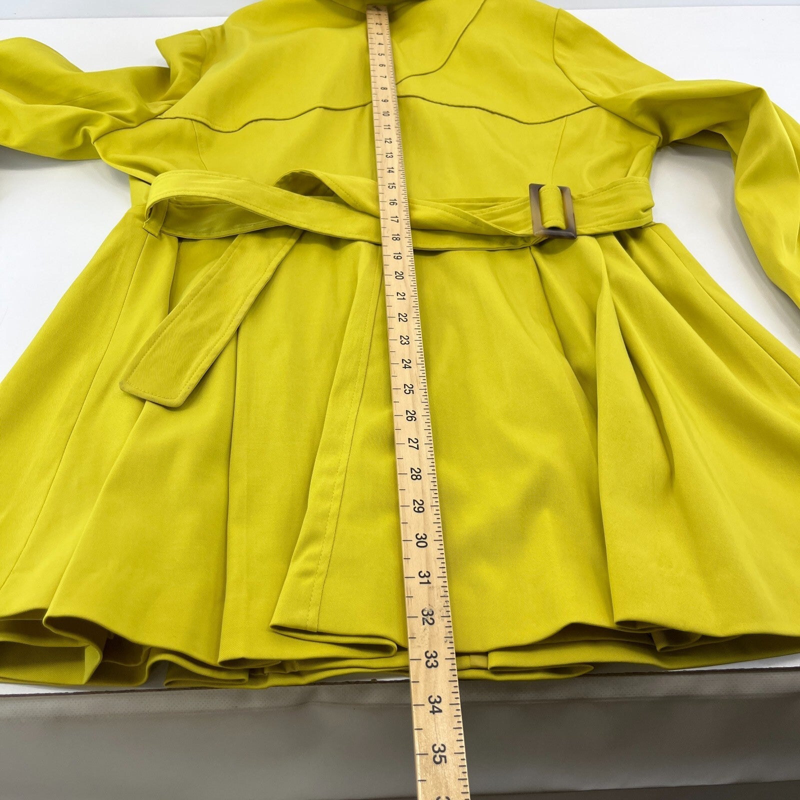 F&F Belted Trench Coat in Mustard Yellow Women's size 20 - VGC