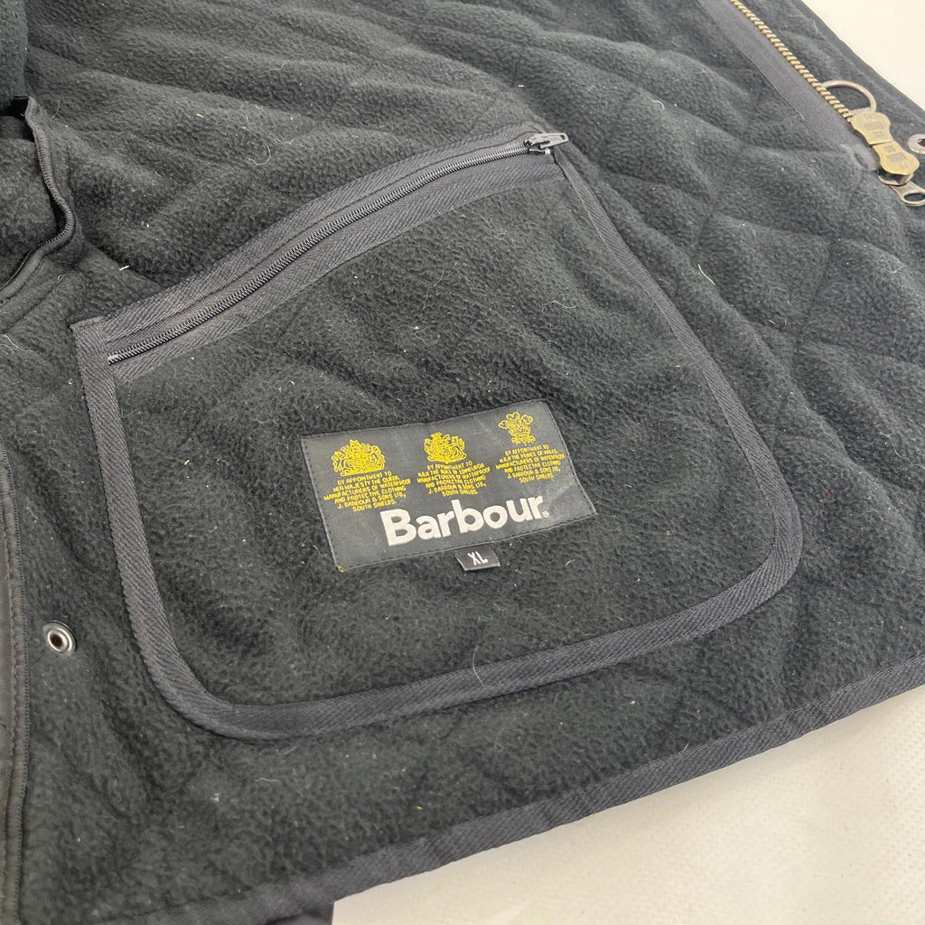 Barbour Duracotton Polarfleece Quilted Jacket in Black size XL