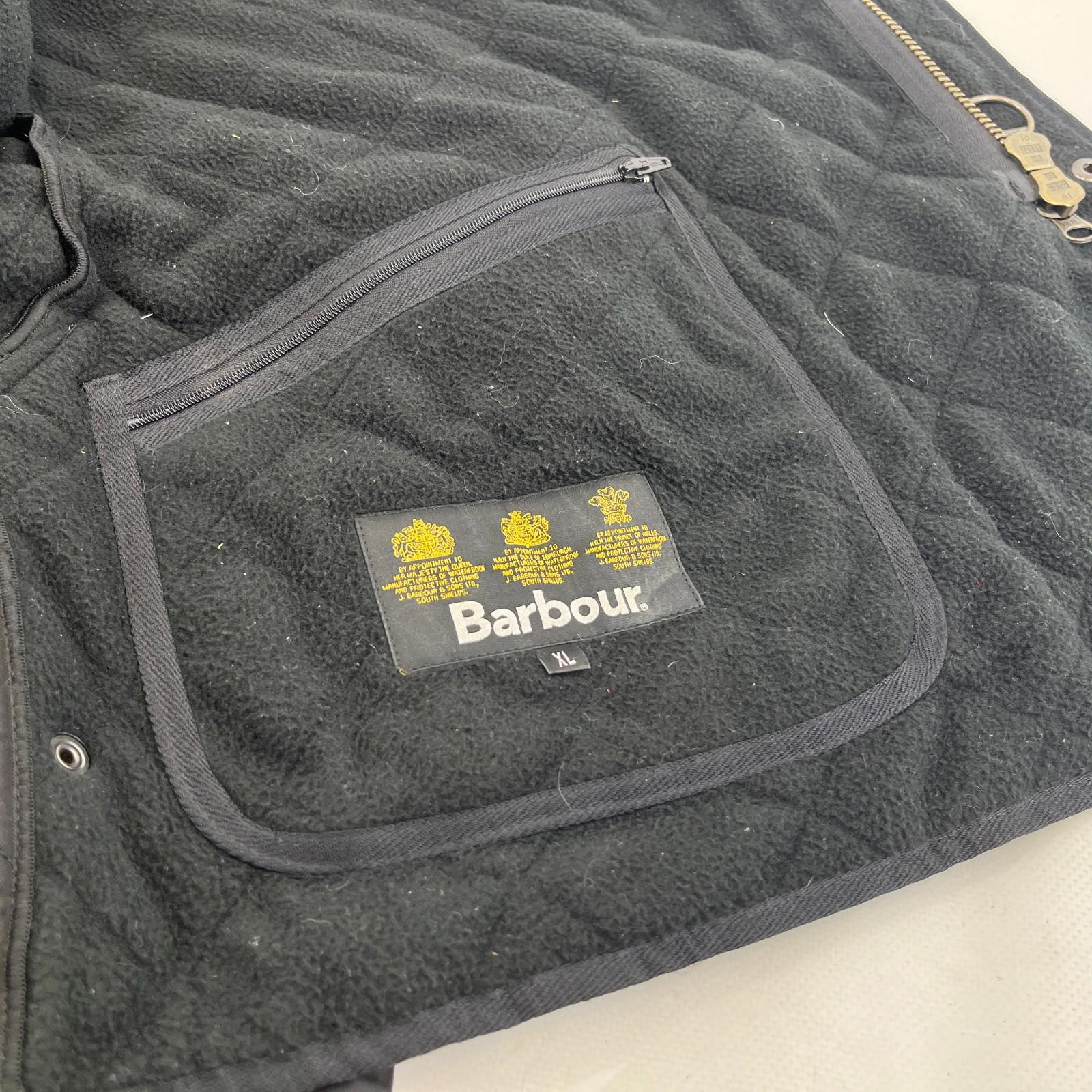 Barbour Duracotton Polarfleece Quilted Jacket in Black size XL