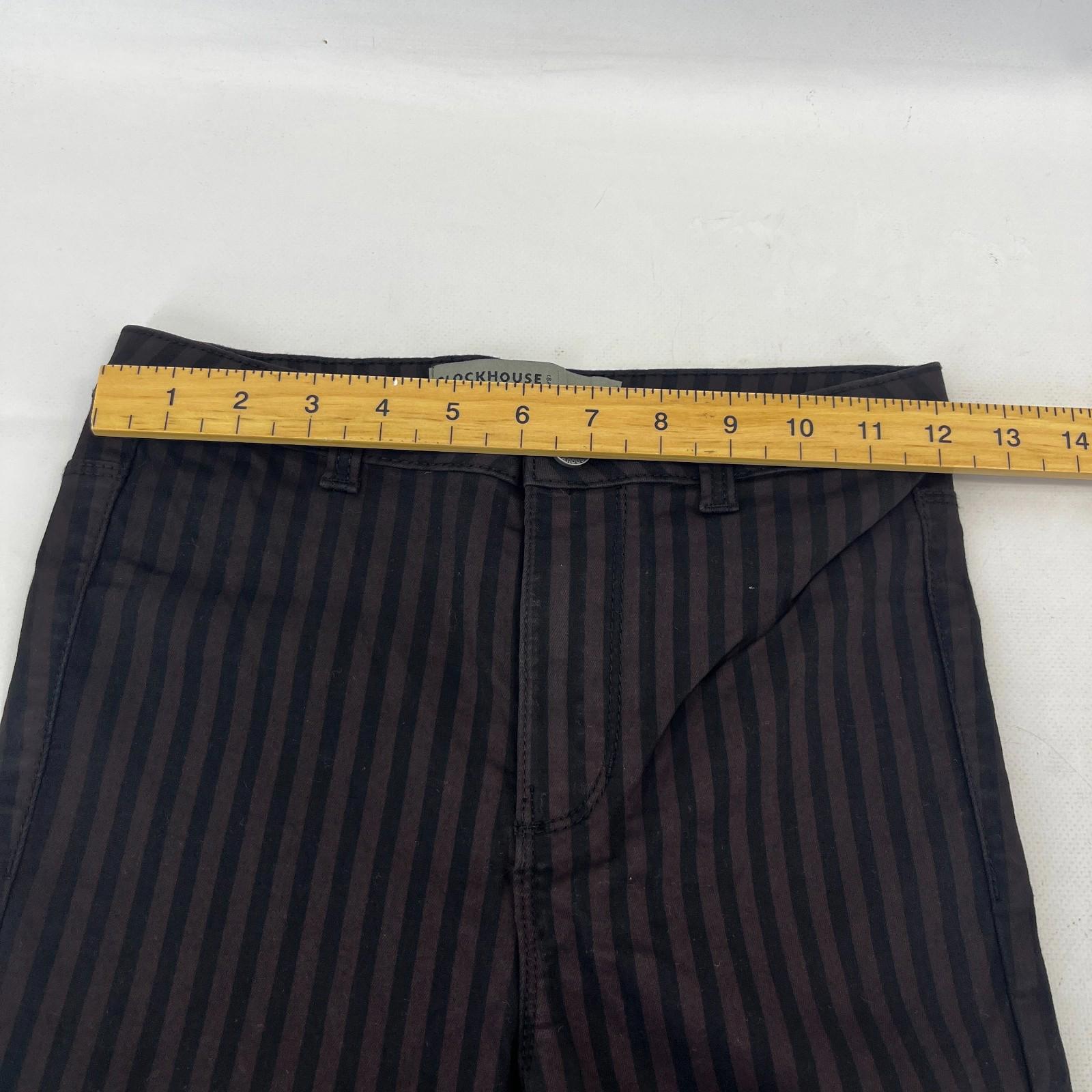 Clockhouse Womens Black/Purple Striped Jegging Jeans Skinny size 33R NWOT