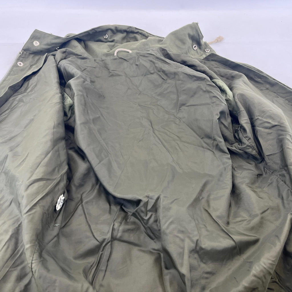 Vtg 80s Women's Bundeswehr German Army Parka Jacket Olive Green & Liner size L