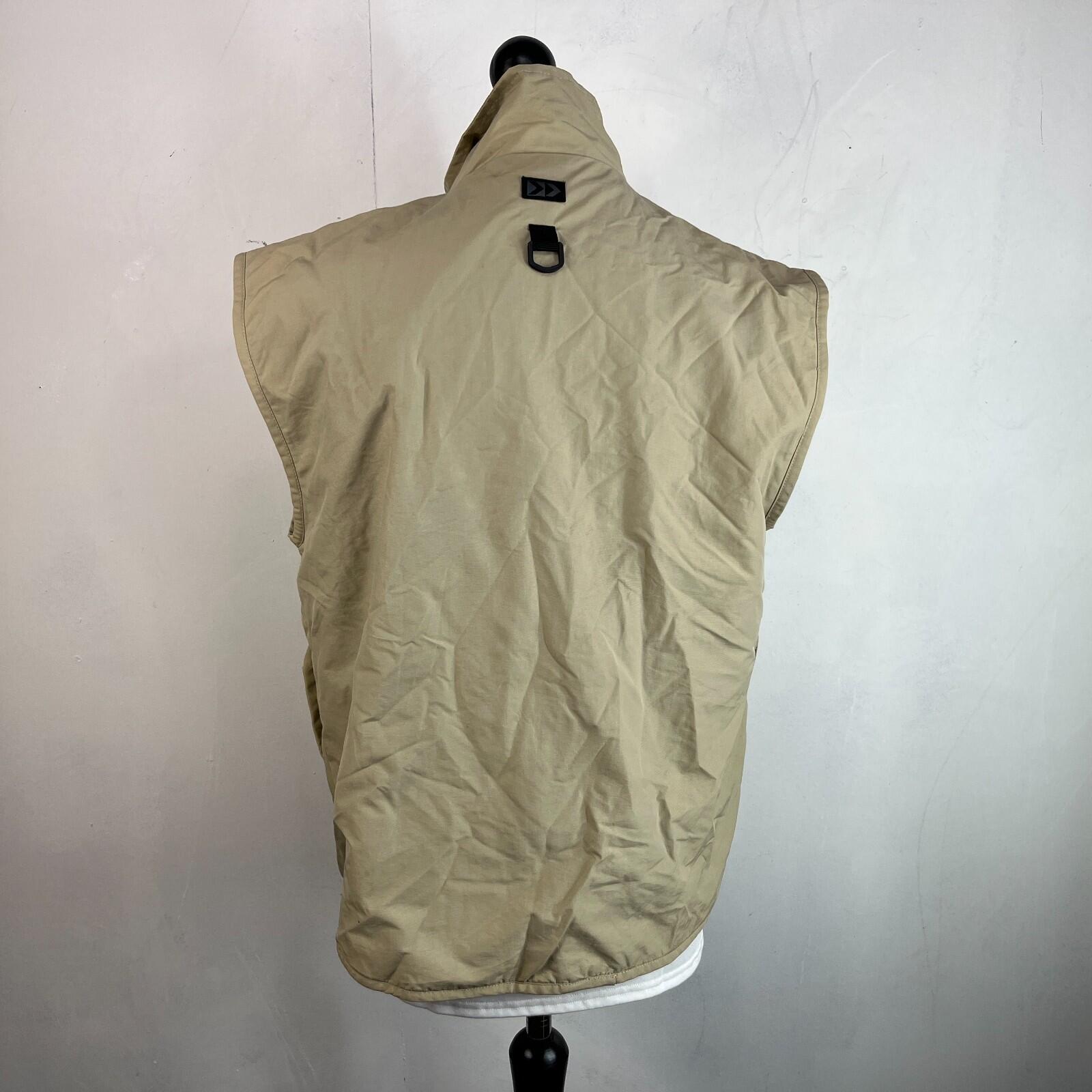 Hummel Hybrid Utility Vest Cargo Gilet Sleeveless Jacket size L Beige