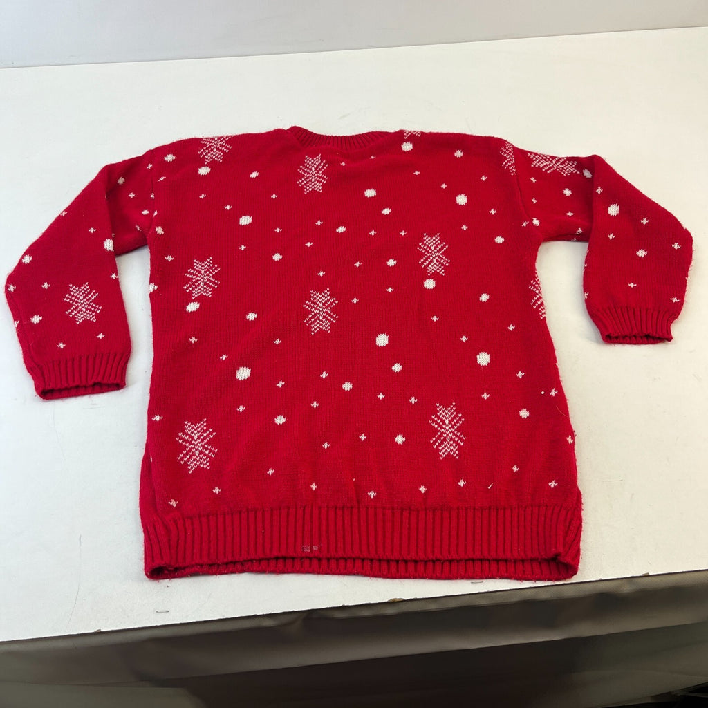 Disney Frozen Olaf Christmas Fair Isle Knit Jumper Red Kids size XL