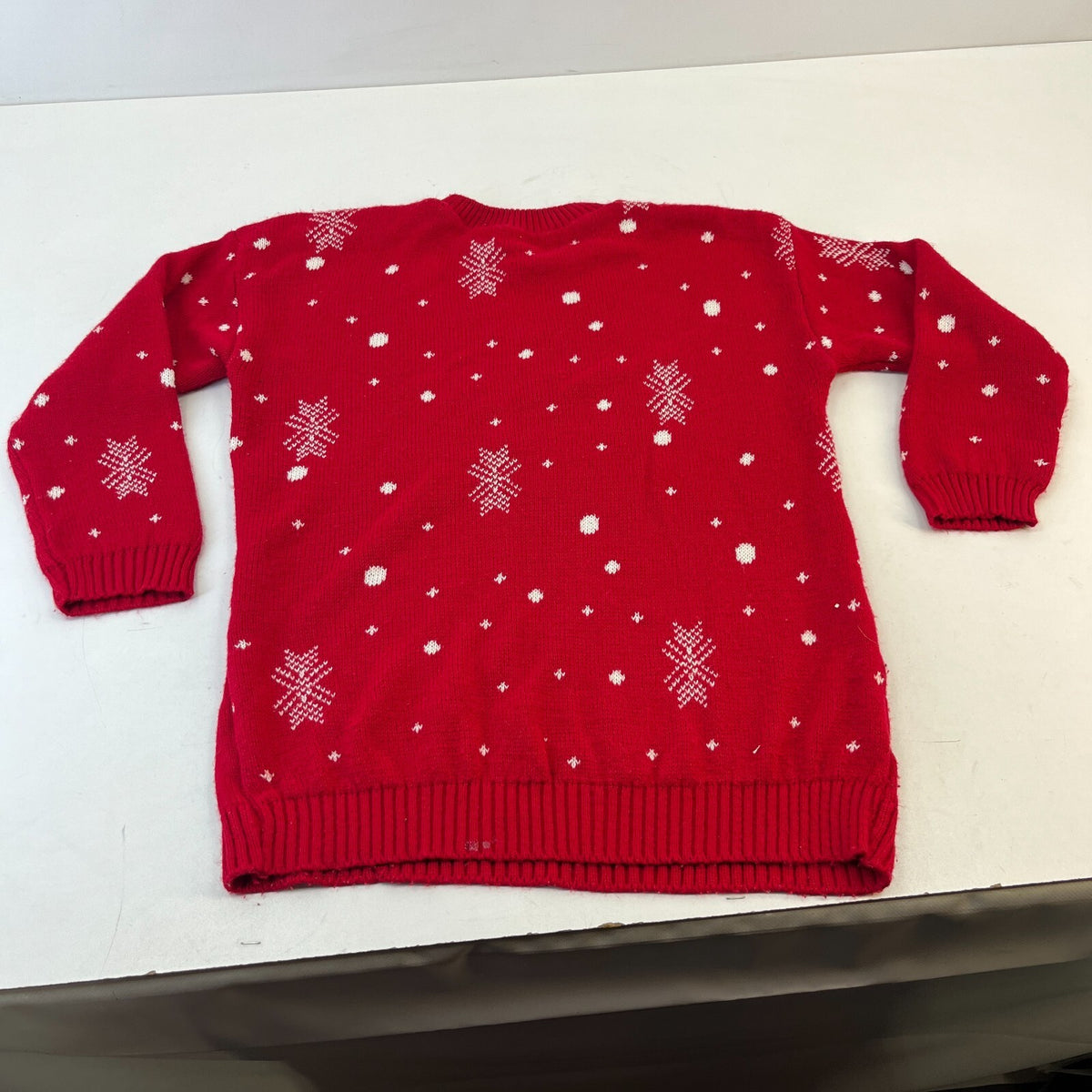Disney Frozen Olaf Christmas Fair Isle Knit Jumper Red Kids size XL