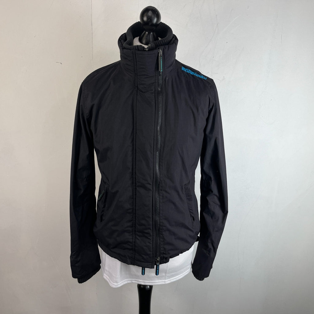 SuperDry Women's Windcheater Jacket in Black & Blue size XL
