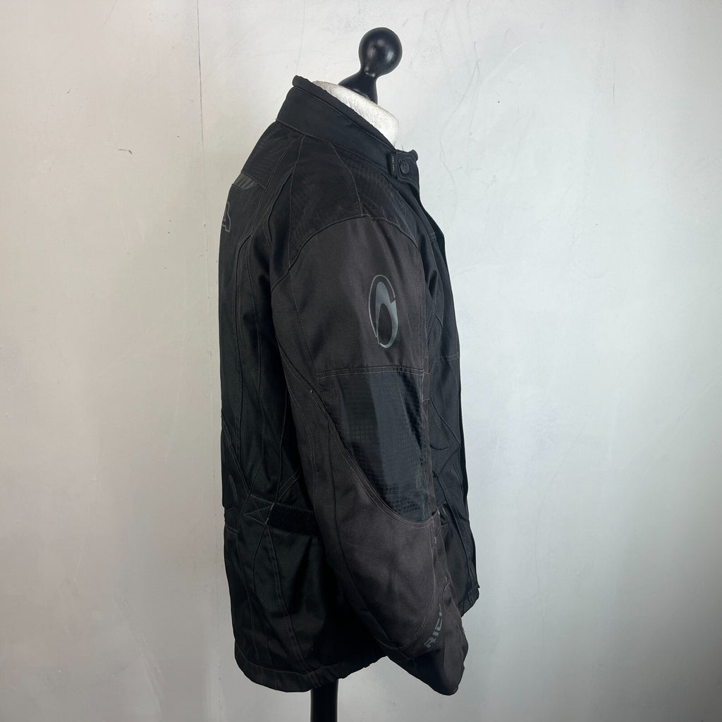 Richa Black Touring Motorcycle Jacket Zip-up Armour & Liner size Large