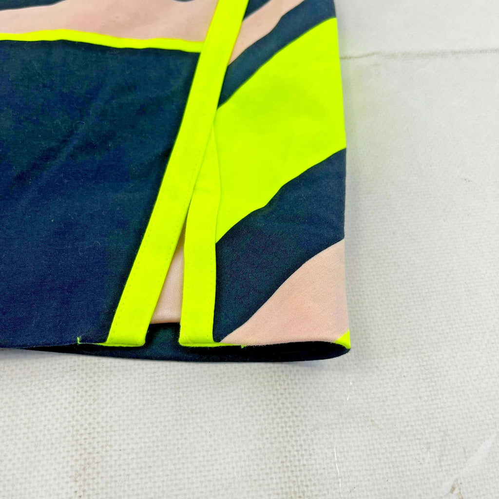 Ted Baker Women's Pencil Skirt UK 10 (Ted 2) Stretch Cotton Bright Geometric