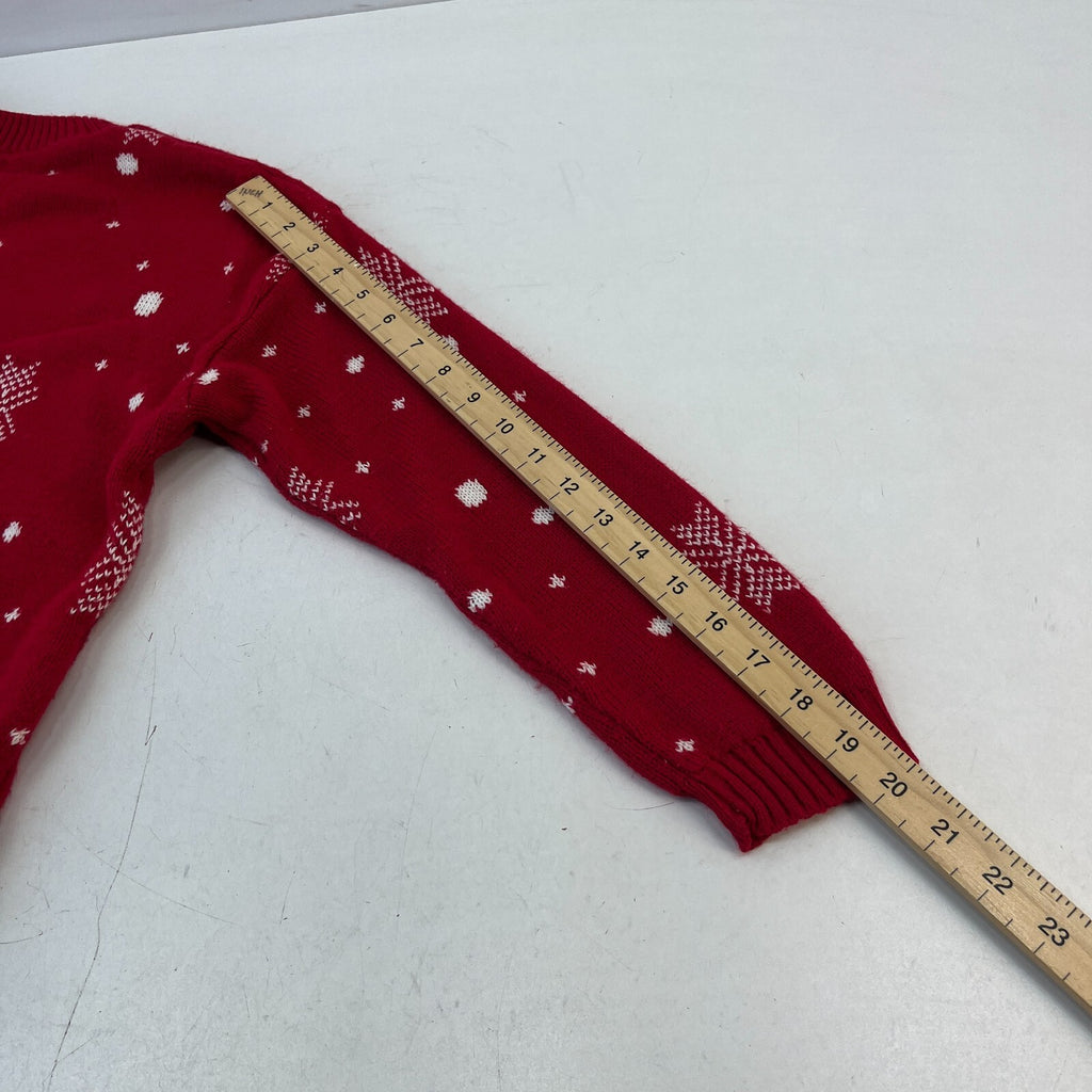 Disney Frozen Olaf Christmas Fair Isle Knit Jumper Red Kids size XL